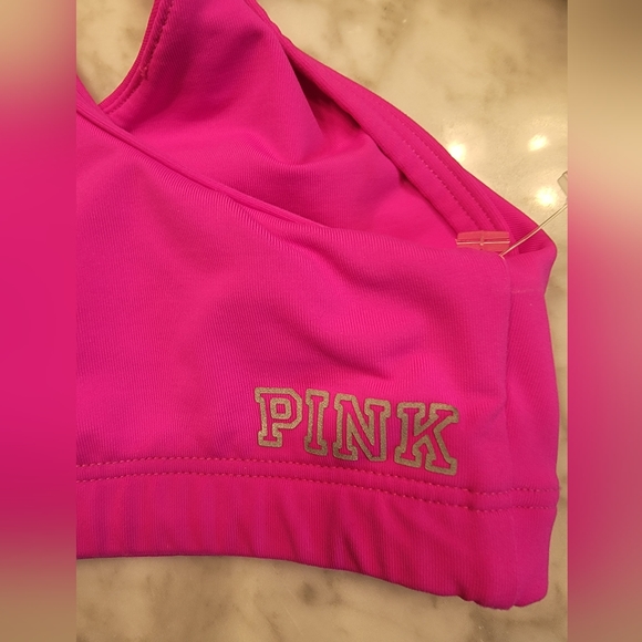 NWOT PINK VICTORIA'S SECRET SPORTS BRA WITH NO PADDING Sz XS NEON PINK - Picture 7 of 13